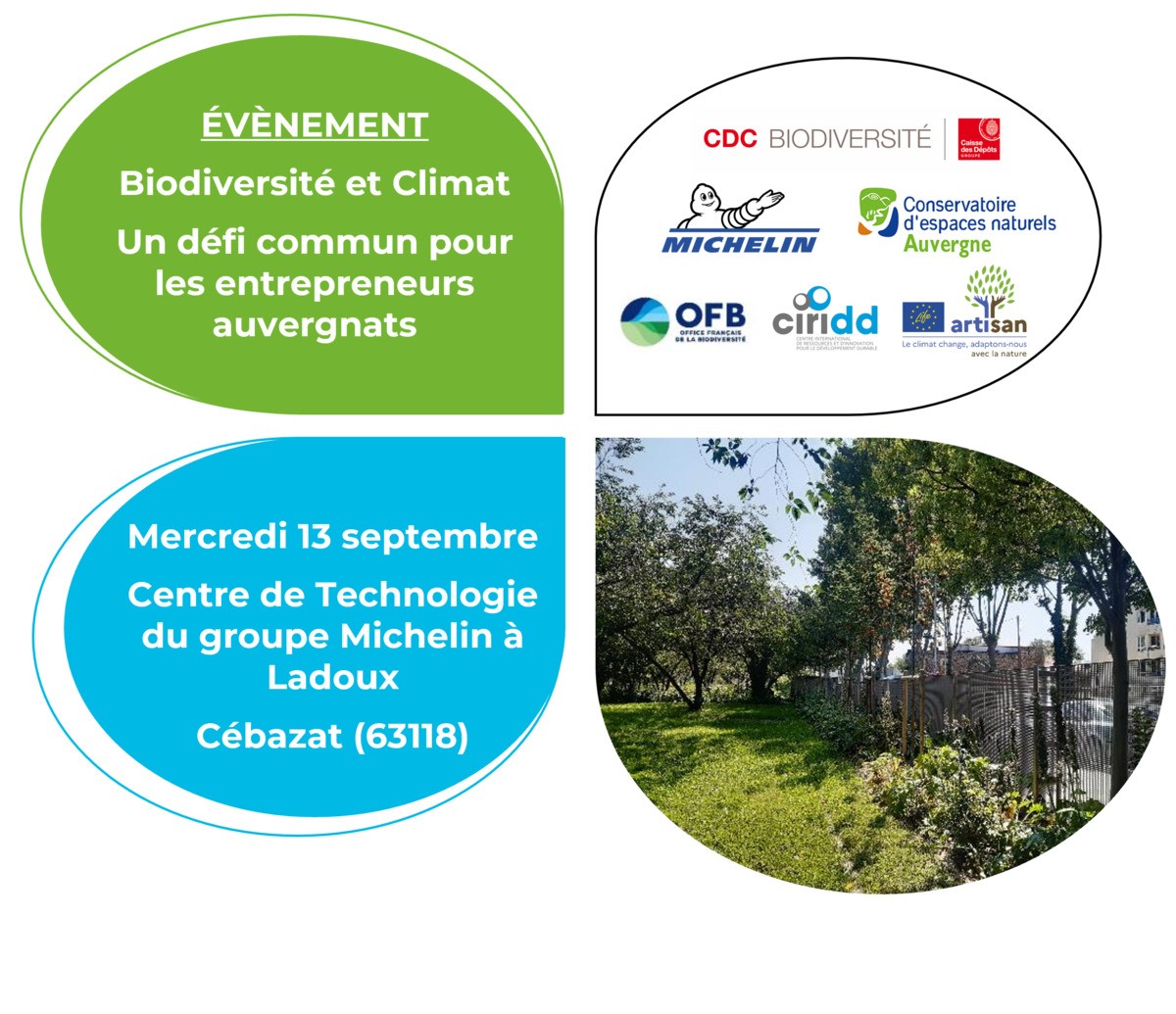[Inscriptions ouvertes - Visite du site Michelin] Biodiversité et climat - Un défi commun pour les entrepreneurs auvergnats
