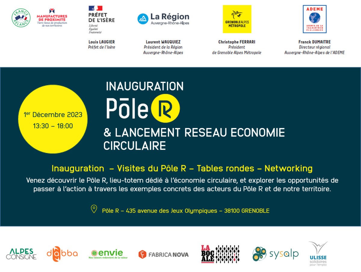 Inauguration du Pôle R et lancement du réseau économie circulaire de Grenobles Alpes Métropole