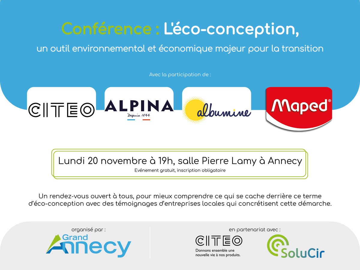 Conférence:  L'éco-conception, un outil environnemental et économique majeur pour la transition