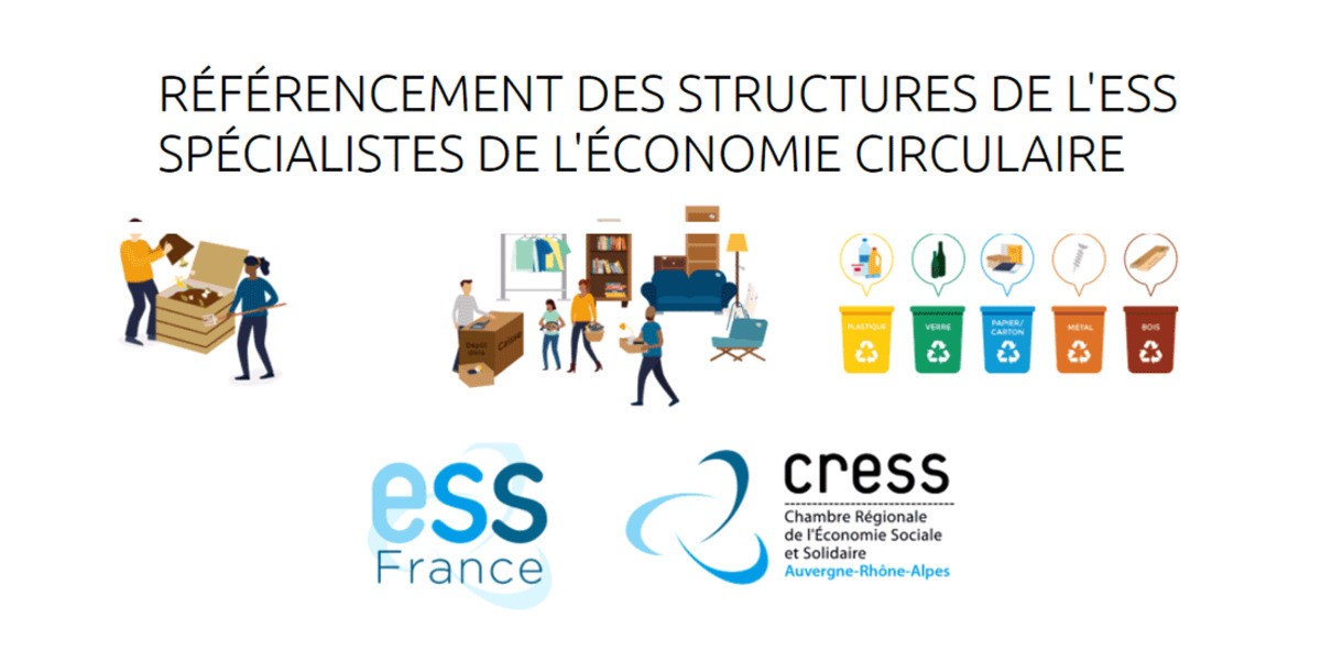 Référencement des structures de l'ESS spécialistes de l'économie circulaire en AURA et en France