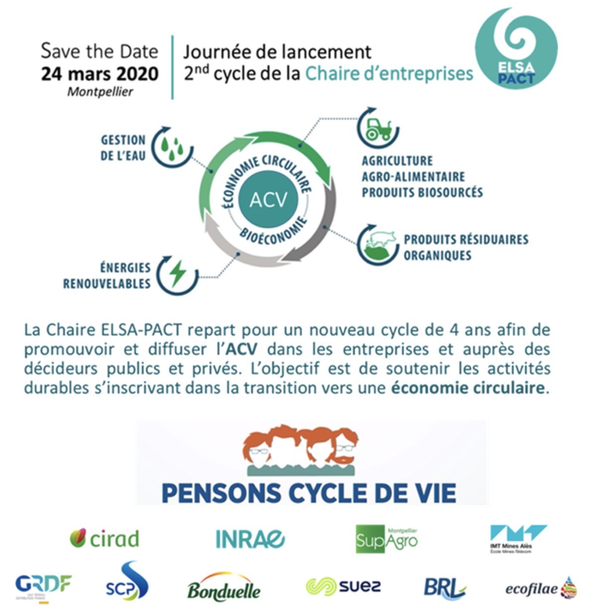 [Vu ailleurs] Journée de lancement de la Chaire ELSA-PACT - 24 mars 2020 Montpellier