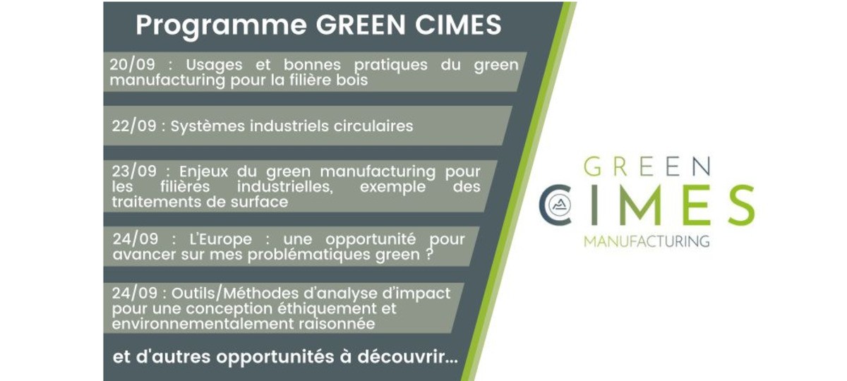 CIMES : Semaine du Green Manufacturing du 20 au 25 septembre 2021